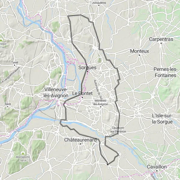 Miniatura mapy "Wypad za miasto - północny pejzaż" - trasy rowerowej w Provence-Alpes-Côte d’Azur, France. Wygenerowane przez planer tras rowerowych Tarmacs.app