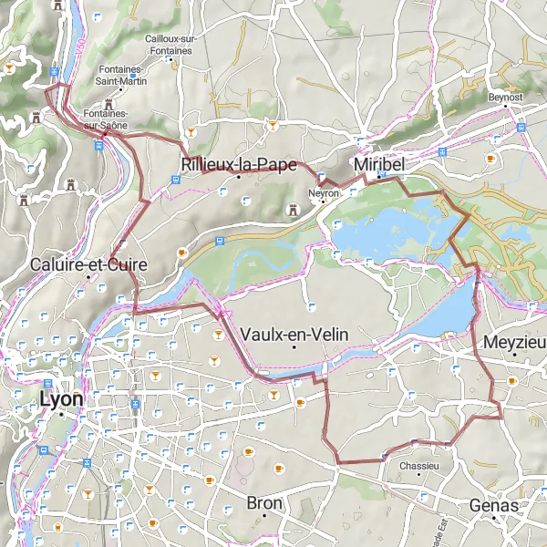 Map miniature of "Valley Exploration" cycling inspiration in Rhône-Alpes, France. Generated by Tarmacs.app cycling route planner