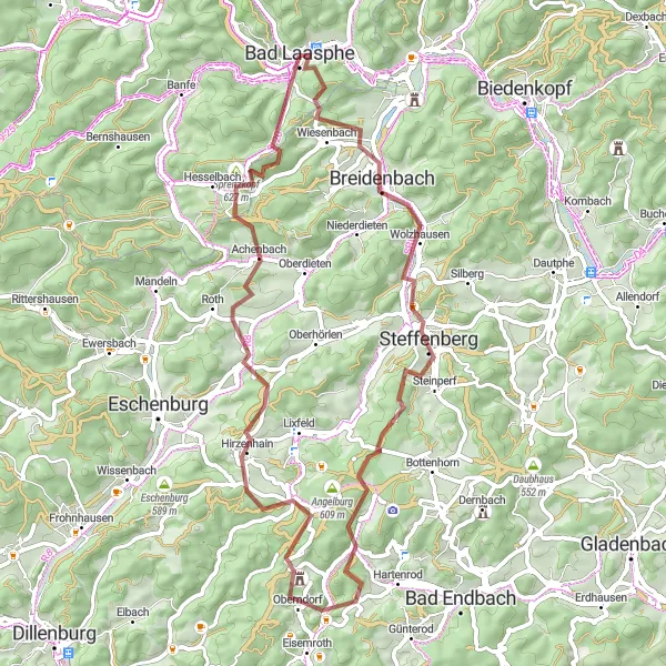 Map miniature of "Gravel Adventure" cycling inspiration in Arnsberg, Germany. Generated by Tarmacs.app cycling route planner