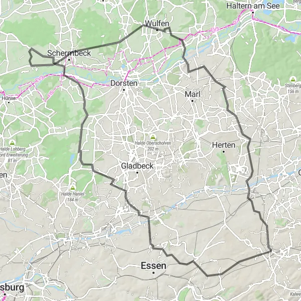 Karten-Miniaturansicht der Radinspiration "Road-Entdeckungstour durch das Ruhrgebiet" in Arnsberg, Germany. Erstellt vom Tarmacs.app-Routenplaner für Radtouren