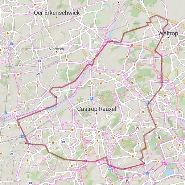 Karten-Miniaturansicht der Radinspiration "Schloss Strünkede und mehr" in Arnsberg, Germany. Erstellt vom Tarmacs.app-Routenplaner für Radtouren