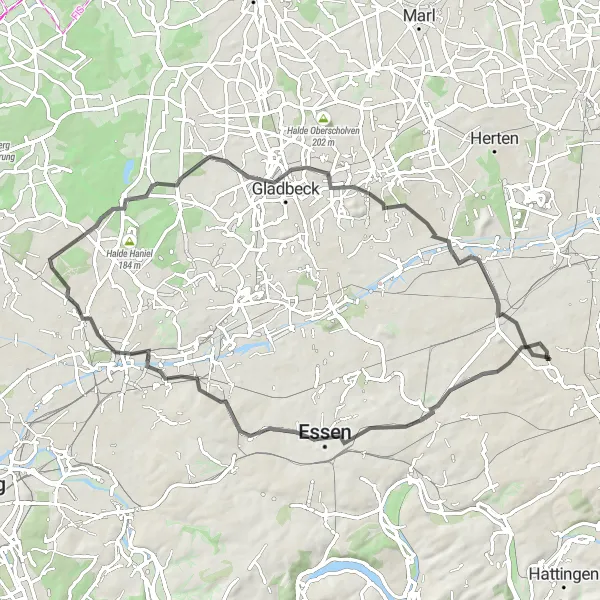 Map miniature of "Road Cycling: Nature's Haven Ride" cycling inspiration in Arnsberg, Germany. Generated by Tarmacs.app cycling route planner