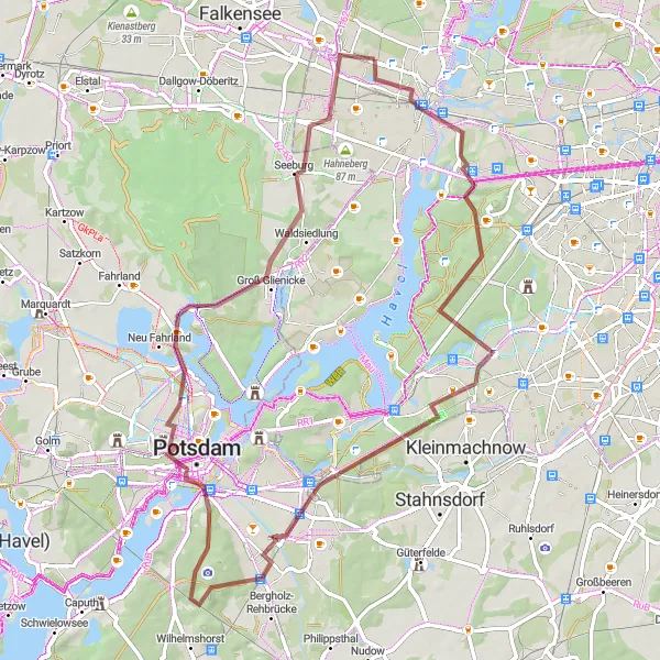 Karten-Miniaturansicht der Radinspiration "Abenteuerroute um Falkenhagener Feld" in Berlin, Germany. Erstellt vom Tarmacs.app-Routenplaner für Radtouren