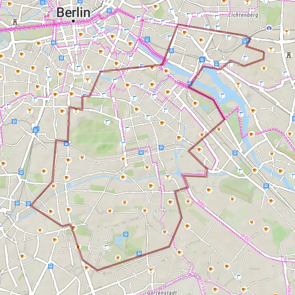 Karten-Miniaturansicht der Radinspiration "Entdecken Sie die grünen Oasen Berlins" in Berlin, Germany. Erstellt vom Tarmacs.app-Routenplaner für Radtouren