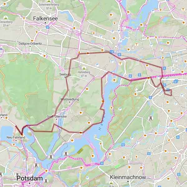 Karten-Miniaturansicht der Radinspiration "Erkundungstour durch Kladow und Spandau" in Berlin, Germany. Erstellt vom Tarmacs.app-Routenplaner für Radtouren