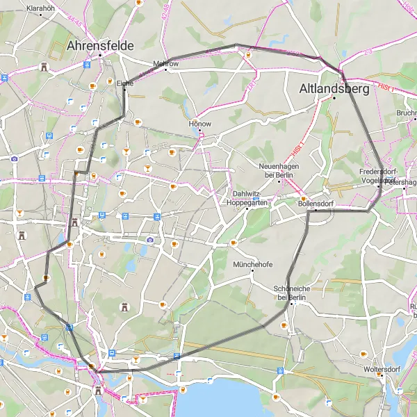 Karten-Miniaturansicht der Radinspiration "Die Entdeckungstour" in Berlin, Germany. Erstellt vom Tarmacs.app-Routenplaner für Radtouren