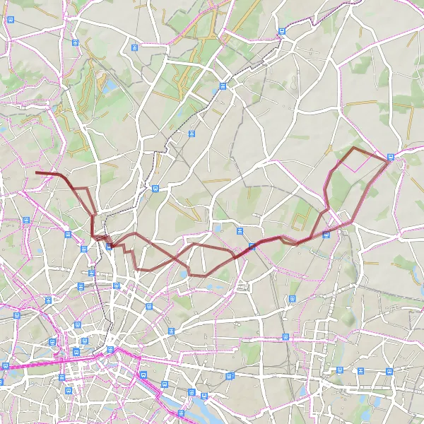 Map miniature of "Berlin Countryside Escape" cycling inspiration in Berlin, Germany. Generated by Tarmacs.app cycling route planner