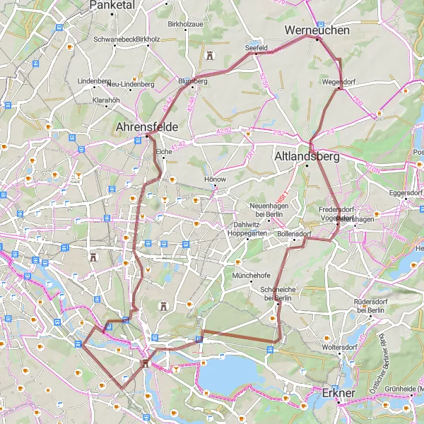 Karten-Miniaturansicht der Radinspiration "Grüne Oase Rundfahrt" in Berlin, Germany. Erstellt vom Tarmacs.app-Routenplaner für Radtouren