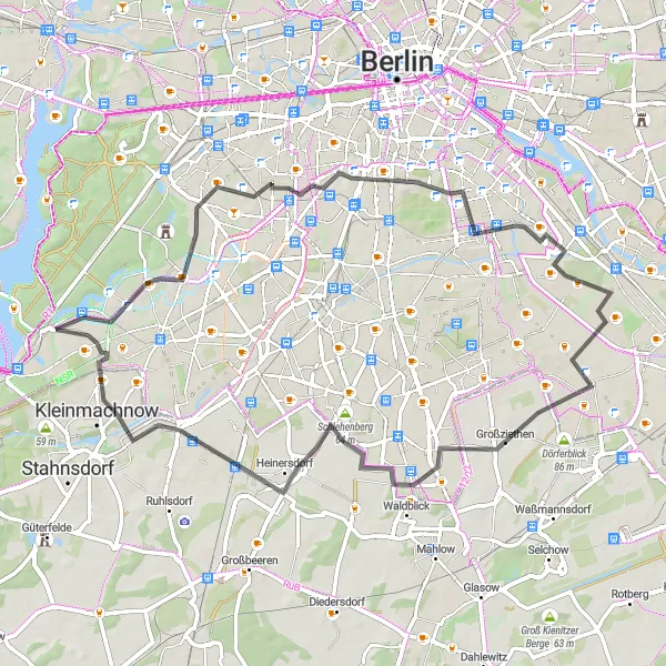 Karten-Miniaturansicht der Radinspiration "Hauptstadt-Perspektiven auf dem Rad" in Berlin, Germany. Erstellt vom Tarmacs.app-Routenplaner für Radtouren