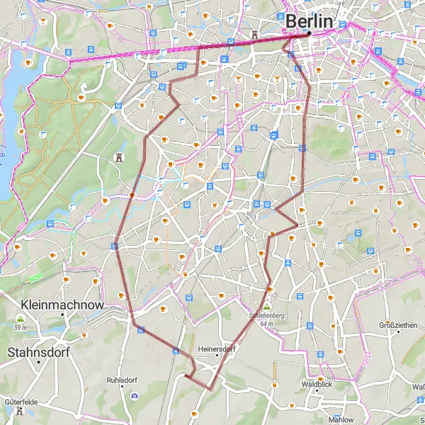 Karten-Miniaturansicht der Radinspiration "Rundfahrt durch Weiße Maulbeere" in Berlin, Germany. Erstellt vom Tarmacs.app-Routenplaner für Radtouren