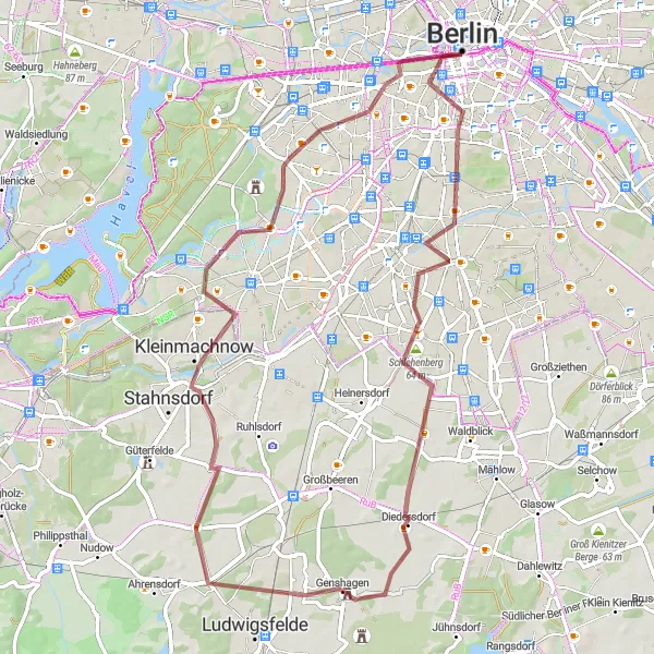 Karten-Miniaturansicht der Radinspiration "Radtour nach Bellevue Palace" in Berlin, Germany. Erstellt vom Tarmacs.app-Routenplaner für Radtouren