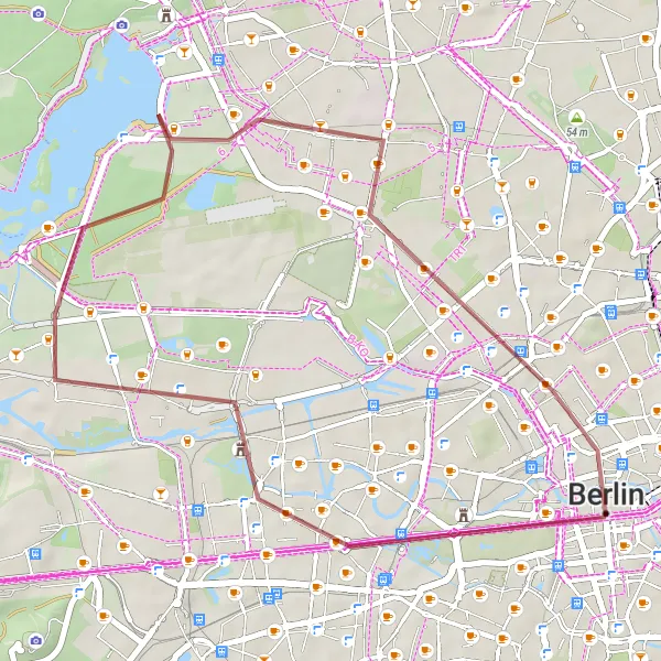 Karten-Miniaturansicht der Radinspiration "Spreeufer Tour" in Berlin, Germany. Erstellt vom Tarmacs.app-Routenplaner für Radtouren