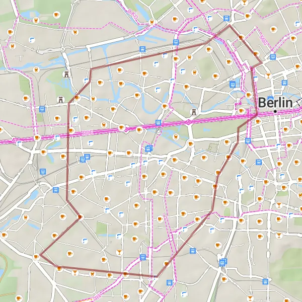 Karten-Miniaturansicht der Radinspiration "Kultur und Natur im Westen Berlins" in Berlin, Germany. Erstellt vom Tarmacs.app-Routenplaner für Radtouren