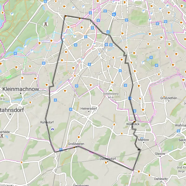 Map miniature of "Insulaner Loop" cycling inspiration in Berlin, Germany. Generated by Tarmacs.app cycling route planner