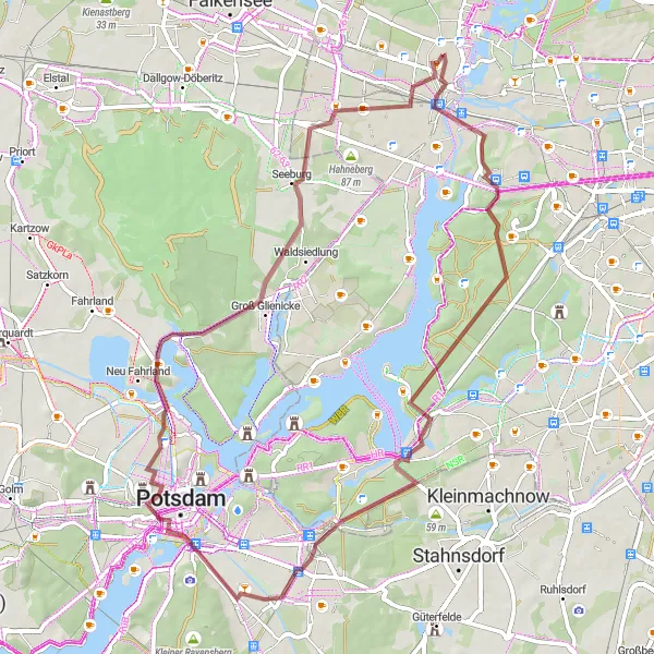 Karten-Miniaturansicht der Radinspiration "Graveltour durch Spandaus Natur" in Berlin, Germany. Erstellt vom Tarmacs.app-Routenplaner für Radtouren
