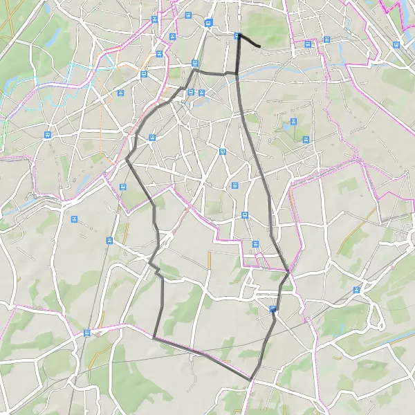Map miniature of "Road Cycling Adventure" cycling inspiration in Berlin, Germany. Generated by Tarmacs.app cycling route planner