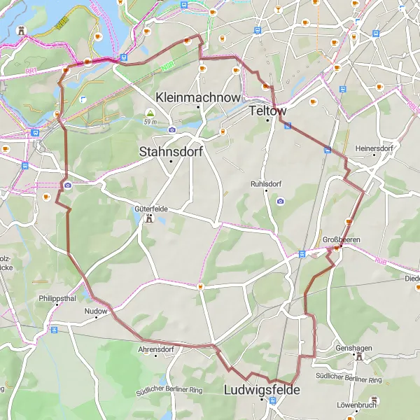 Karten-Miniaturansicht der Radinspiration "Rieselfeld Route" in Berlin, Germany. Erstellt vom Tarmacs.app-Routenplaner für Radtouren