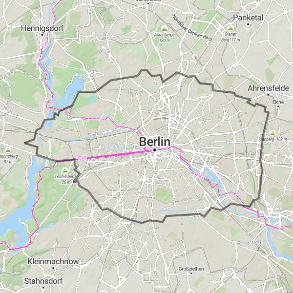 Karten-Miniaturansicht der Radinspiration "Straßentour zum Insulaner" in Berlin, Germany. Erstellt vom Tarmacs.app-Routenplaner für Radtouren