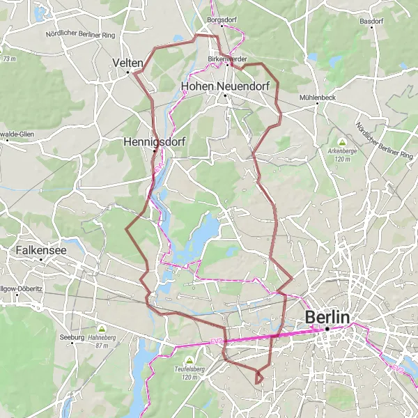 Karten-Miniaturansicht der Radinspiration "Erkundung der grünen Seite von Berlin" in Berlin, Germany. Erstellt vom Tarmacs.app-Routenplaner für Radtouren