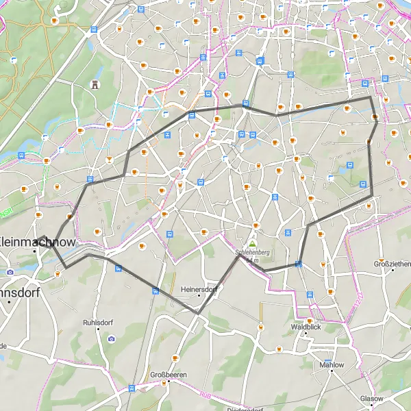 Map miniature of "Zehlendorf to Insulaner Round Trip" cycling inspiration in Berlin, Germany. Generated by Tarmacs.app cycling route planner