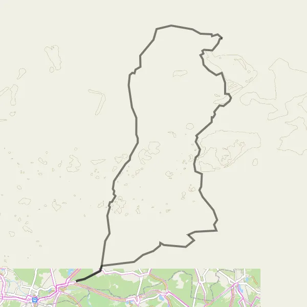 Map miniature of "The Terraces of the IBA" cycling inspiration in Brandenburg, Germany. Generated by Tarmacs.app cycling route planner