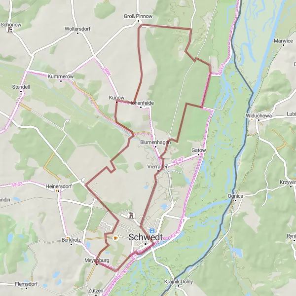 Map miniature of "Juliusturm Loop" cycling inspiration in Brandenburg, Germany. Generated by Tarmacs.app cycling route planner