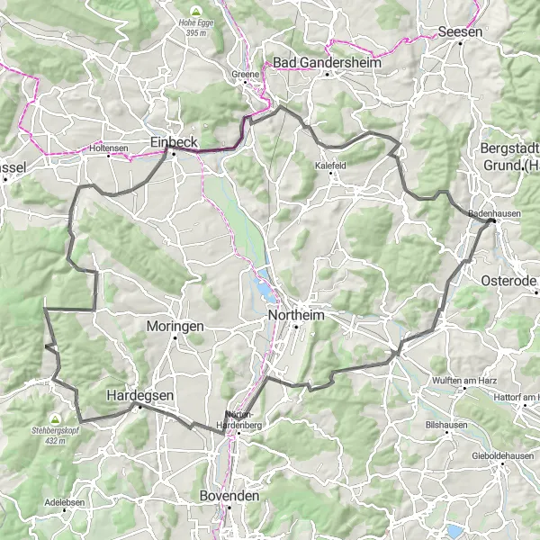 Map miniature of "Harz Scenic Excursion" cycling inspiration in Braunschweig, Germany. Generated by Tarmacs.app cycling route planner