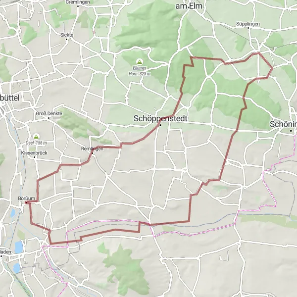 Map miniature of "Historical Landmarks" cycling inspiration in Braunschweig, Germany. Generated by Tarmacs.app cycling route planner