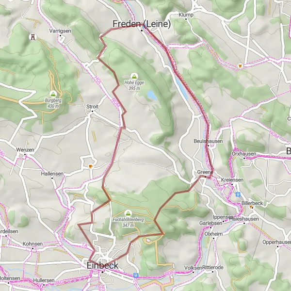 Map miniature of "Gravel Delights and Historic Charm" cycling inspiration in Braunschweig, Germany. Generated by Tarmacs.app cycling route planner