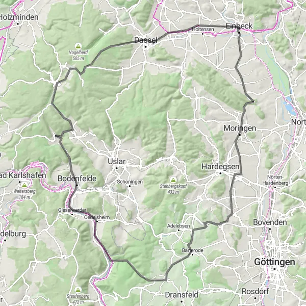 Map miniature of "A Scenic Road Cycling Adventure" cycling inspiration in Braunschweig, Germany. Generated by Tarmacs.app cycling route planner