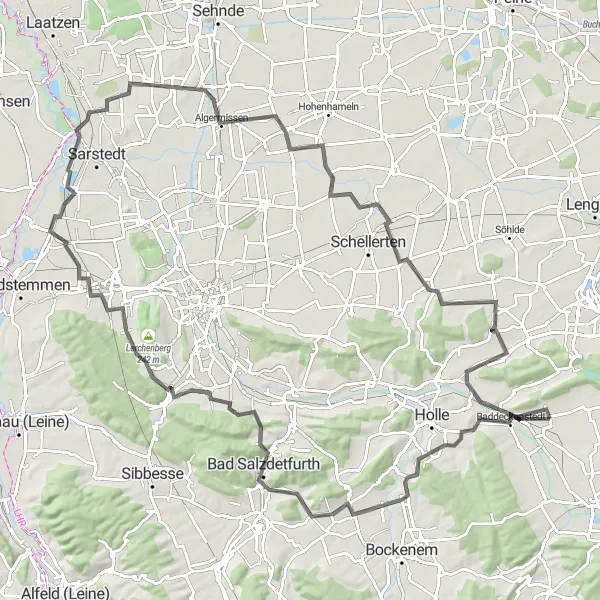 Karten-Miniaturansicht der Radinspiration "Braunschweig - Baddeckenstedt - Groß Elbe" in Braunschweig, Germany. Erstellt vom Tarmacs.app-Routenplaner für Radtouren