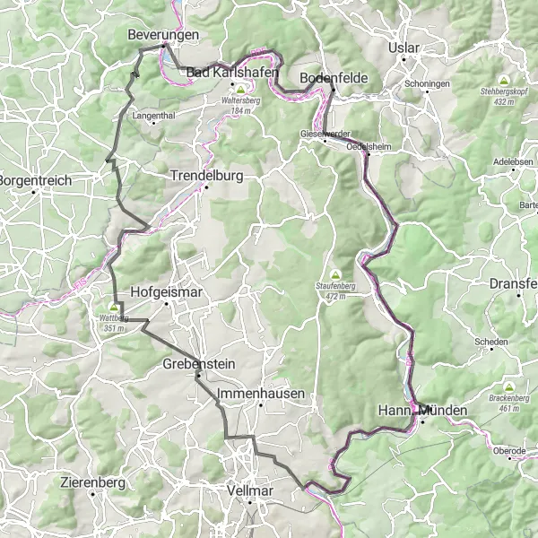 Map miniature of "Riverside Paradise" cycling inspiration in Braunschweig, Germany. Generated by Tarmacs.app cycling route planner