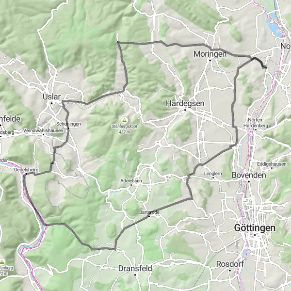 Karten-Miniaturansicht der Radinspiration "Entdecke die Weserregion auf dem Rad" in Braunschweig, Germany. Erstellt vom Tarmacs.app-Routenplaner für Radtouren