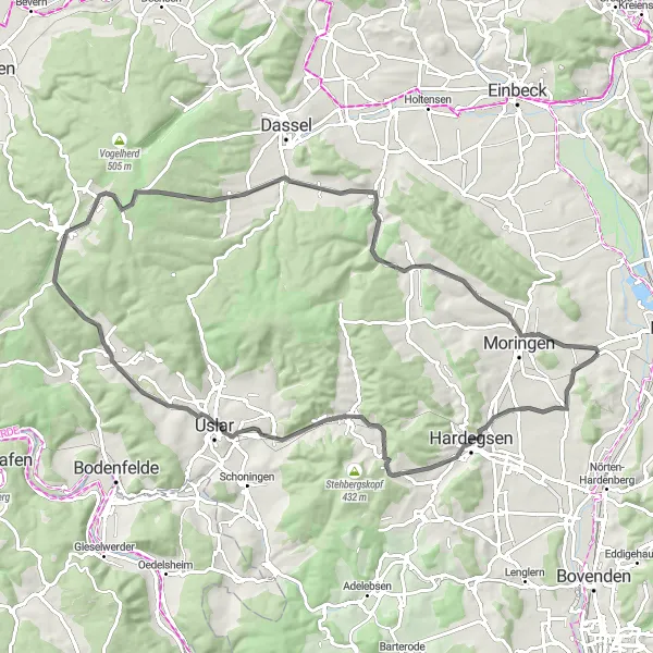 Karten-Miniaturansicht der Radinspiration "Rundtour durch den Solling und Harz" in Braunschweig, Germany. Erstellt vom Tarmacs.app-Routenplaner für Radtouren