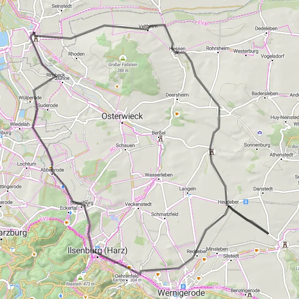 Map miniature of "Braunschweig Road Adventure" cycling inspiration in Braunschweig, Germany. Generated by Tarmacs.app cycling route planner