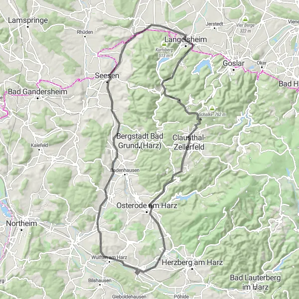 Karten-Miniaturansicht der Radinspiration "Harz-Highlights und Naturerlebnisse" in Braunschweig, Germany. Erstellt vom Tarmacs.app-Routenplaner für Radtouren