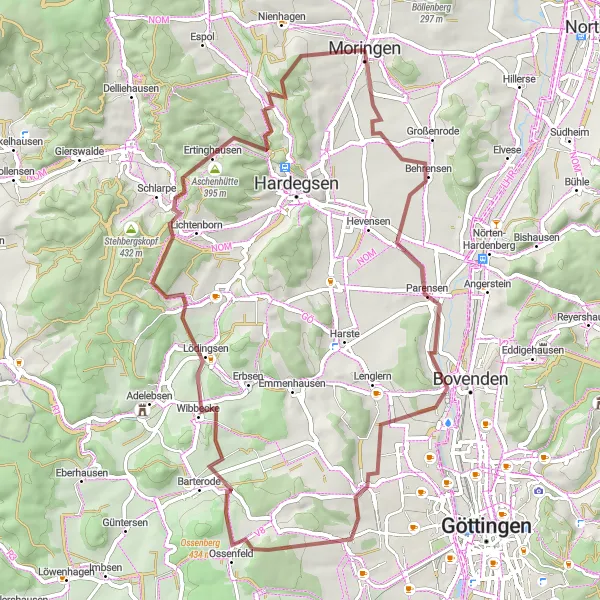 Map miniature of "Nature's Beauty" cycling inspiration in Braunschweig, Germany. Generated by Tarmacs.app cycling route planner