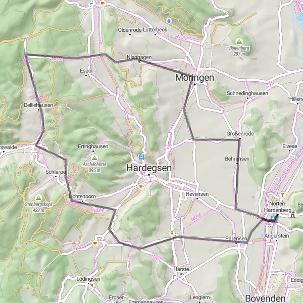 Karten-Miniaturansicht der Radinspiration "Der Heiligenberg Rundweg" in Braunschweig, Germany. Erstellt vom Tarmacs.app-Routenplaner für Radtouren