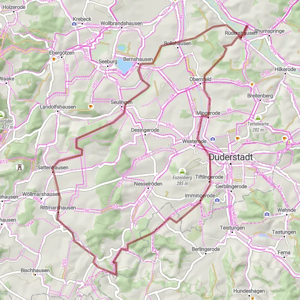 Map miniature of "Gravel Magic Tour" cycling inspiration in Braunschweig, Germany. Generated by Tarmacs.app cycling route planner