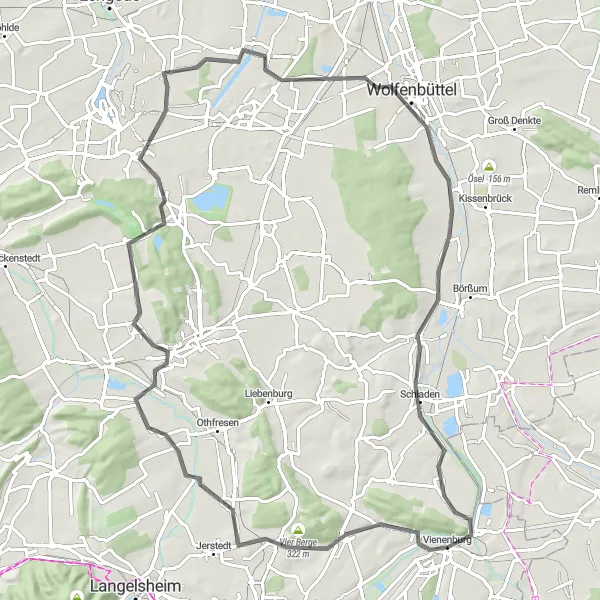 Map miniature of "The Historic Loop" cycling inspiration in Braunschweig, Germany. Generated by Tarmacs.app cycling route planner