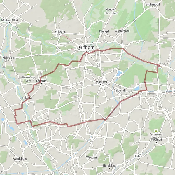 Map miniature of "Unleash Your Inner Adventurer" cycling inspiration in Braunschweig, Germany. Generated by Tarmacs.app cycling route planner