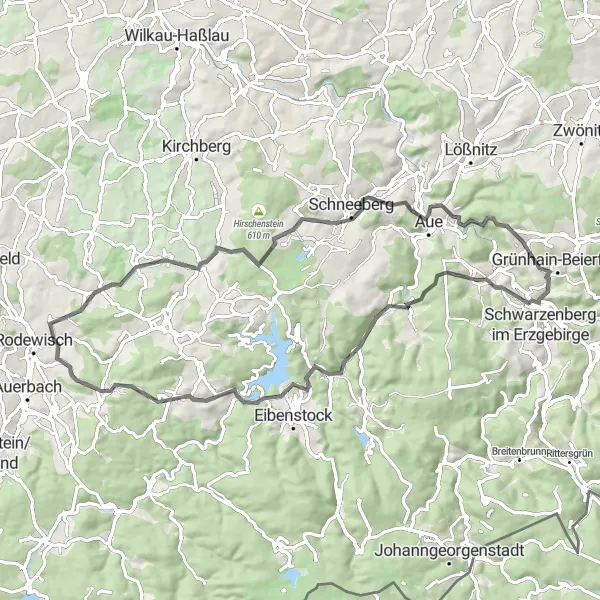 Map miniature of "Discover Neuwelt: Chemnitz Route" cycling inspiration in Chemnitz, Germany. Generated by Tarmacs.app cycling route planner