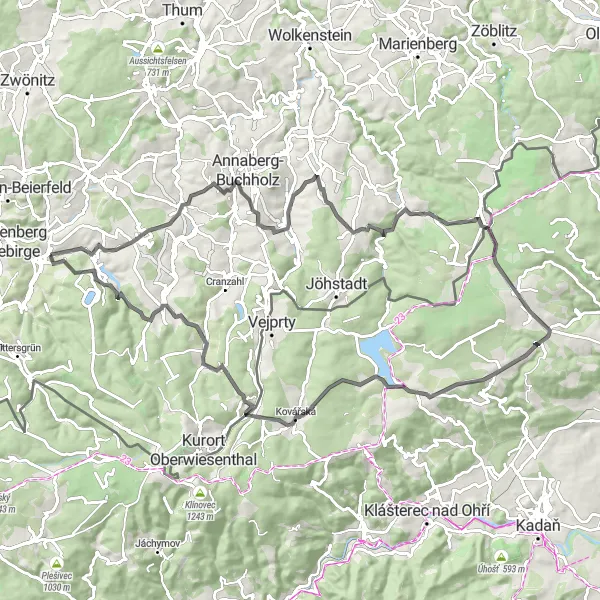 Karten-Miniaturansicht der Radinspiration "Sächsische Schweiz Rundtour" in Chemnitz, Germany. Erstellt vom Tarmacs.app-Routenplaner für Radtouren