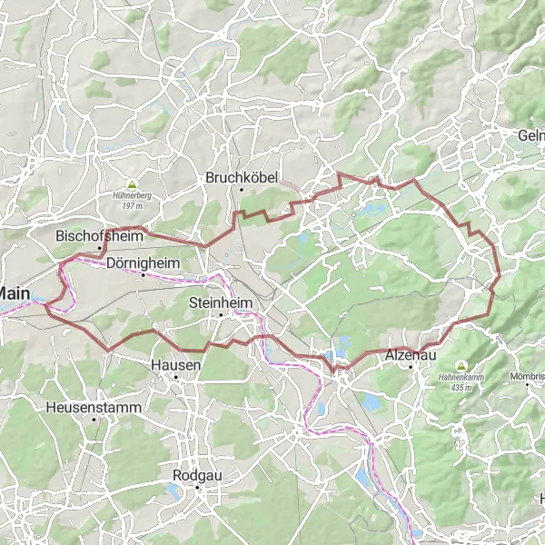 Map miniature of "Riding through Historical Landmarks" cycling inspiration in Darmstadt, Germany. Generated by Tarmacs.app cycling route planner