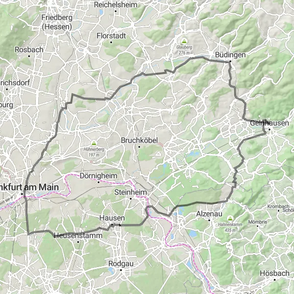 Karten-Miniaturansicht der Radinspiration "Road-Tour durch die Region Darmstadt" in Darmstadt, Germany. Erstellt vom Tarmacs.app-Routenplaner für Radtouren