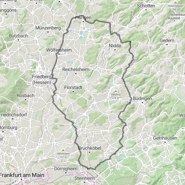 Karten-Miniaturansicht der Radinspiration "Lange Road-Tour durch historische Stätten" in Darmstadt, Germany. Erstellt vom Tarmacs.app-Routenplaner für Radtouren