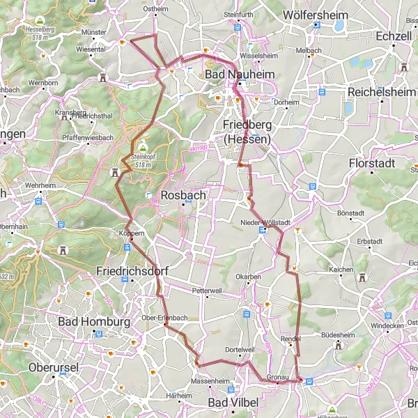 Karten-Miniaturansicht der Radinspiration "Natur pur erleben" in Darmstadt, Germany. Erstellt vom Tarmacs.app-Routenplaner für Radtouren