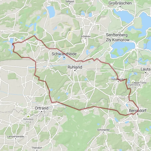 Map miniature of "Cosel and Beyond" cycling inspiration in Dresden, Germany. Generated by Tarmacs.app cycling route planner