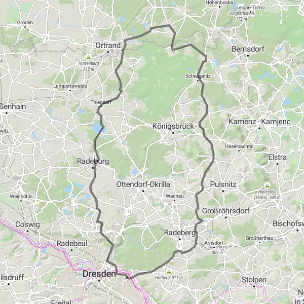 Karten-Miniaturansicht der Radinspiration "Panorama-Radtour durch das Elbtal" in Dresden, Germany. Erstellt vom Tarmacs.app-Routenplaner für Radtouren