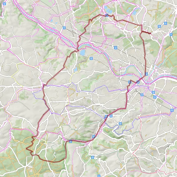 Map miniature of "The Scenic Loop: Hohenplauensches Wasserhaus, Burg Tharandt, and more" cycling inspiration in Dresden, Germany. Generated by Tarmacs.app cycling route planner